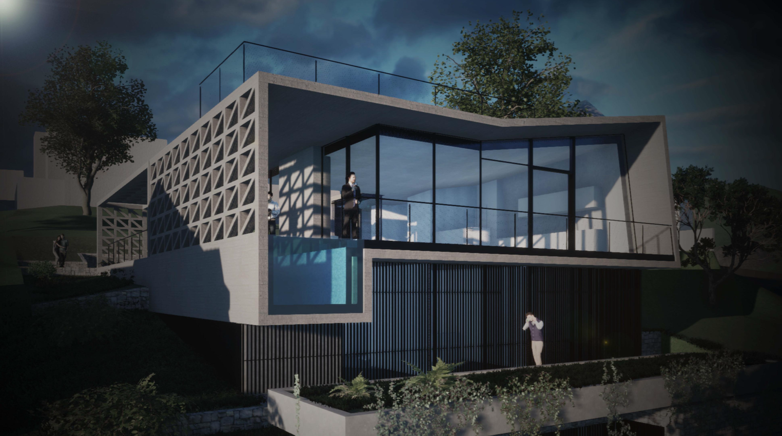 Építészeti koncepció render 1